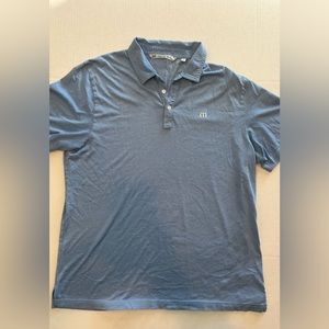 Travis Mathew Polo Shirt Mens XL Blue Short Sleeve Golf Outdoors